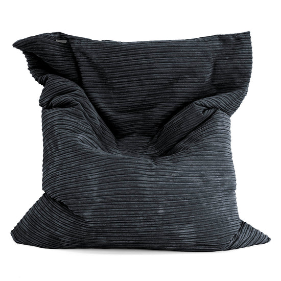 Puff Gigante Cama XL - Pana Clásica Negro 01