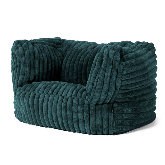 Albert Puff Sillón - Pana de Felpa Ultra Turquesa 03