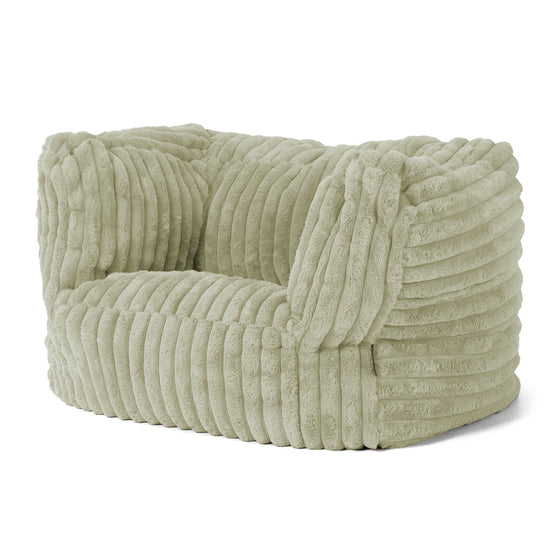 Albert Puff Sillón - Pana de Felpa Ultra Verde Salvia 03