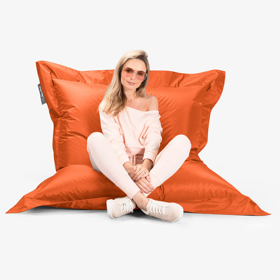 Puff Gigante Cama XXL - SmartCanvas™ Naranja 05