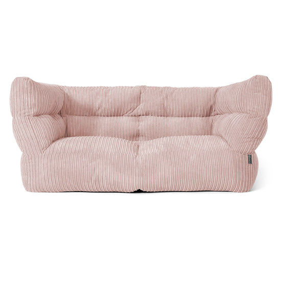 Louis Puf Sofá 2 plazas - Pana Clásica Rosa Claro 01