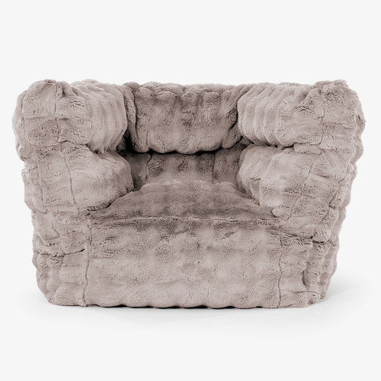 Louis Puff Sillón - Piel Sintética de Burbuja Vison 01
