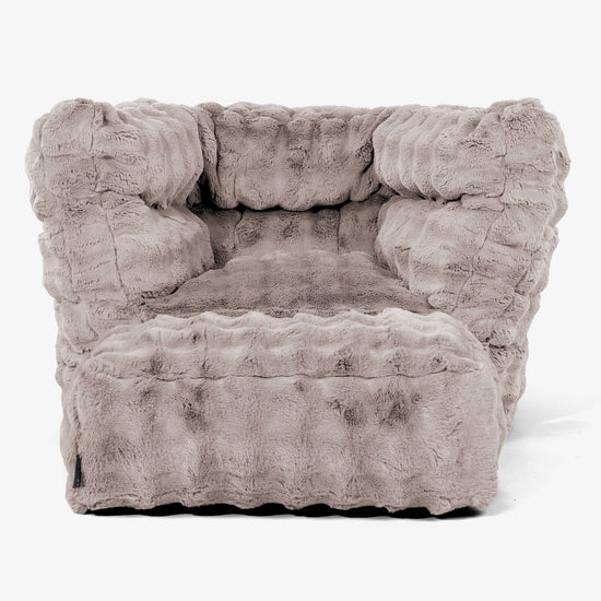 Louis Puff Sillón - Piel Sintética de Burbuja Vison 02