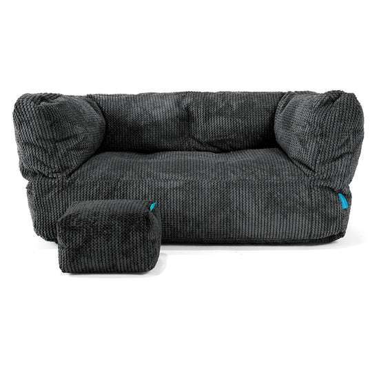 Albert Puf Grande para Niños 2-6 años - Pompón Negro 02