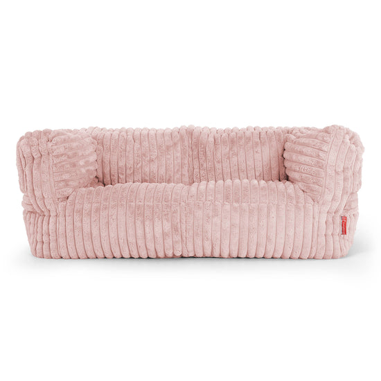 Albert Puf Sofá 2 plazas - Pana de Felpa Ultra Rosa Empolvado 01