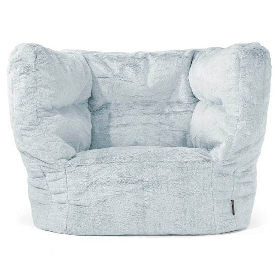 Albert Puff Sillón 2.0 - Piel de Conejo Sintética Azul Empolvado 01