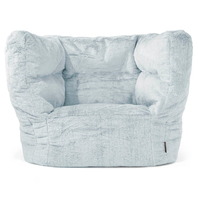 Albert Puff Sillón 2.0 - Piel de Conejo Sintética Azul Empolvado 01
