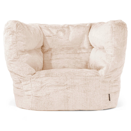 Albert Puff Sillón 2.0 - Piel de Conejo Sintética Blanco 01