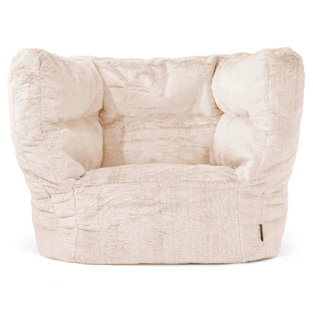 Albert Puff Sillón 2.0 - Piel de Conejo Sintética Blanco 01