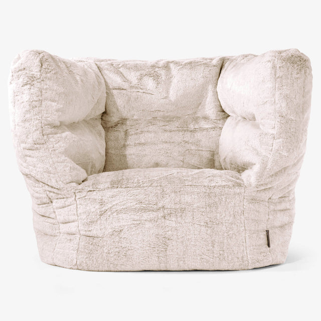 Albert Puff Sillón 2.0 - Piel de Conejo Sintética Marrón Dorado 01