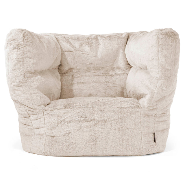 Albert Puff Sillón 2.0 - Piel de Conejo Sintética Marrón Dorado 01