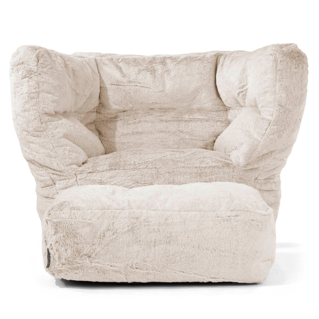 Albert Puff Sillón 2.0 - Piel de Conejo Sintética Marrón Dorado 02