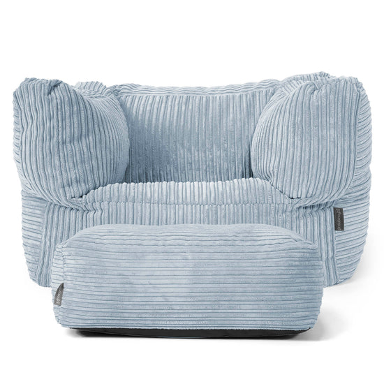 Albert Puff Sillón - Pana Clásica Bebé Azul 02