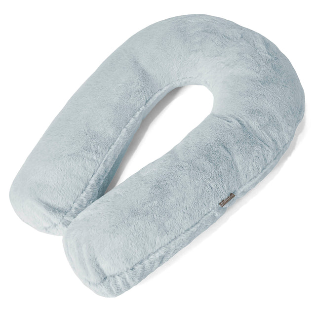 Almohada Abrazo - Piel de Conejo Sintética Azul Empolvado 01