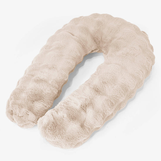 Almohada Abrazo - Piel Sintética de Burbuja Crema 01