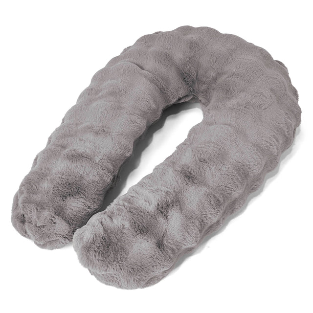 Almohada Abrazo - Piel Sintética de Burbuja Gris 01