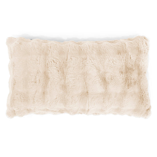 Fundas de Cojín Rectangular Gigante 40 x 70cm - Piel Sintética de Burbuja Crema 01