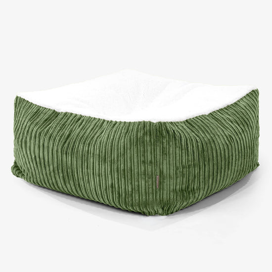 Cama para Perro Colchón Gigante Grande - Sherpa & Pana Clásica Bosque Verde - 01