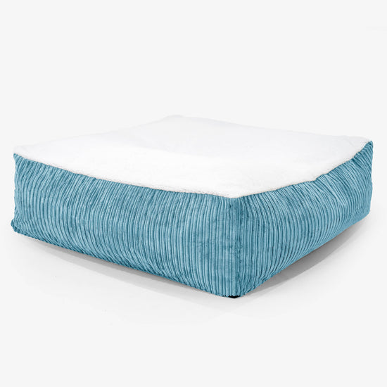 Cama para Perro Colchón Gigante XXL - Sherpa & Pana Clásica Egeo Azul - 01