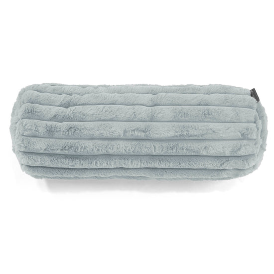 Fundas de Cojín Cilíndrico 20 x 55cm - Pana de Felpa Ultra Azul Huevo de Pato 02