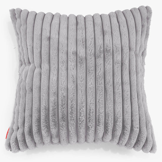 Fundas de Cojín Extra Grande 70 x 70cm - Pana de Felpa Ultra Gris 01