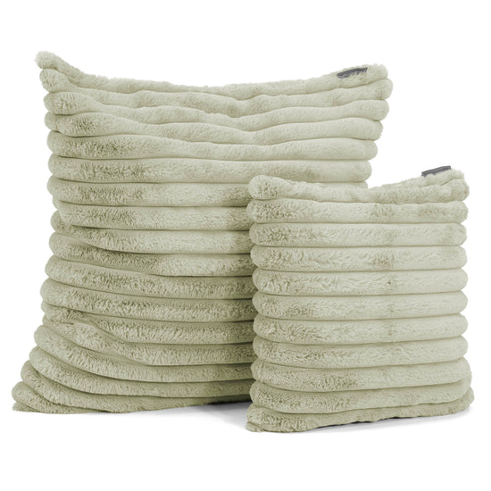 Fundas de Cojín Extra Grande 70 x 70cm - Pana de Felpa Ultra Verde Salvia 02