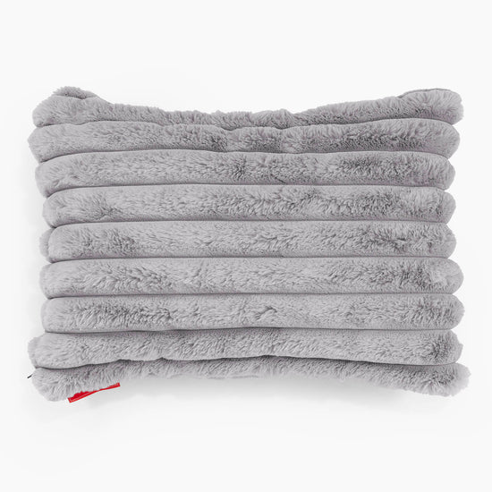 Fundas de Cojín Rectangular 35 x 50cm - Pana de Felpa Ultra Gris 01