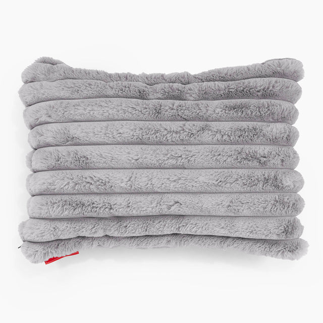 Fundas de Cojín Rectangular 35 x 50cm - Pana de Felpa Ultra Gris 01