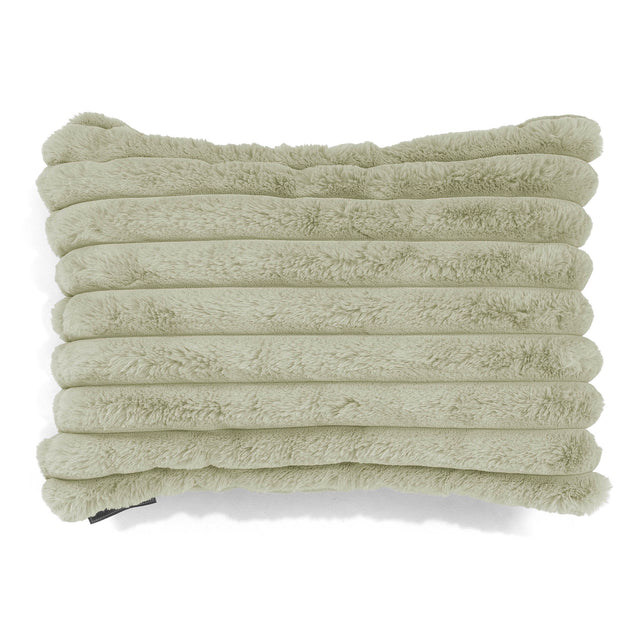Fundas de Cojín Rectangular 35 x 50cm - Pana de Felpa Ultra Verde Salvia 01