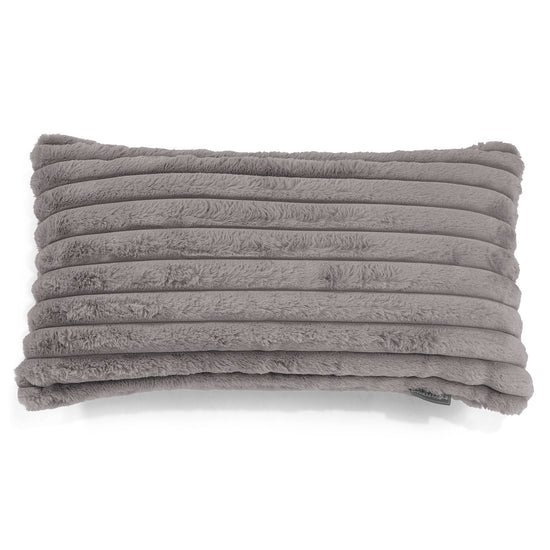 Fundas de Cojín Rectangular Gigante 40 x 70cm - Pana de Felpa Ultra Gris 01