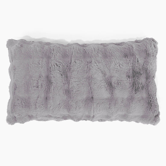 Fundas de Cojín Rectangular Gigante 40 x 70cm - Piel Sintética de Burbuja Gris 01