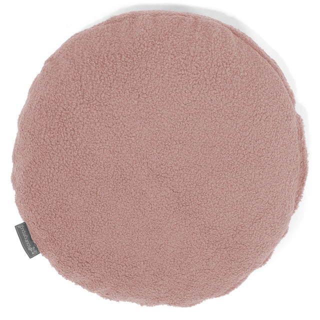Fundas de Cojín Redondo 50cm - Boucle Rosa 01