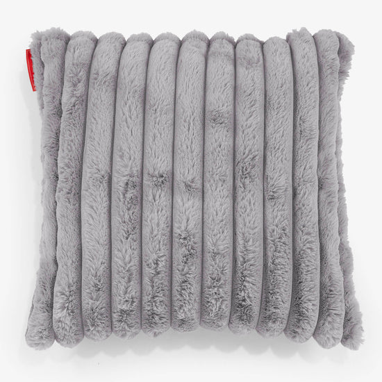 Fundas de Cojín 47 x 47cm - Pana de Felpa Ultra Gris 01