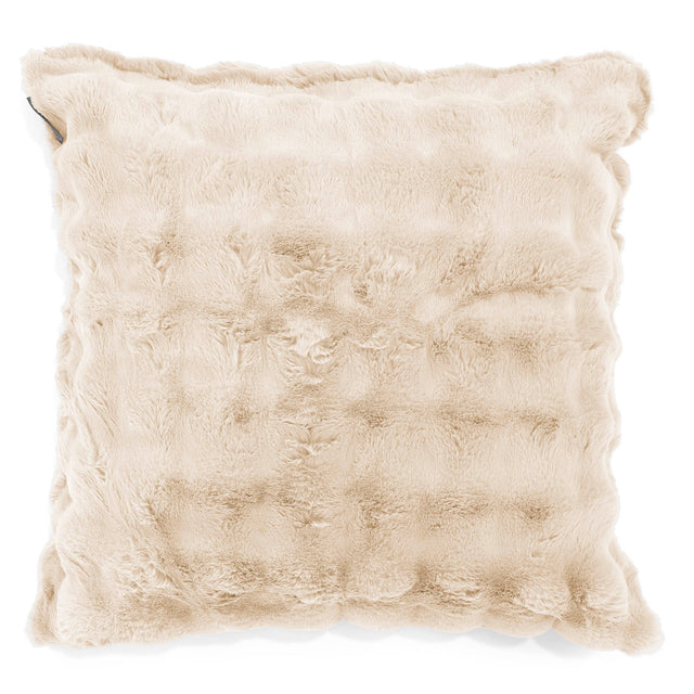 Fundas de Cojín Extra Grande 70 x 70cm - Piel Sintética de Burbuja Crema 01