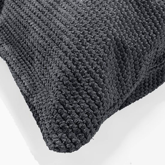 Fundas de Cojín Cilíndrico 20 x 55cm - Pompón Negro 03