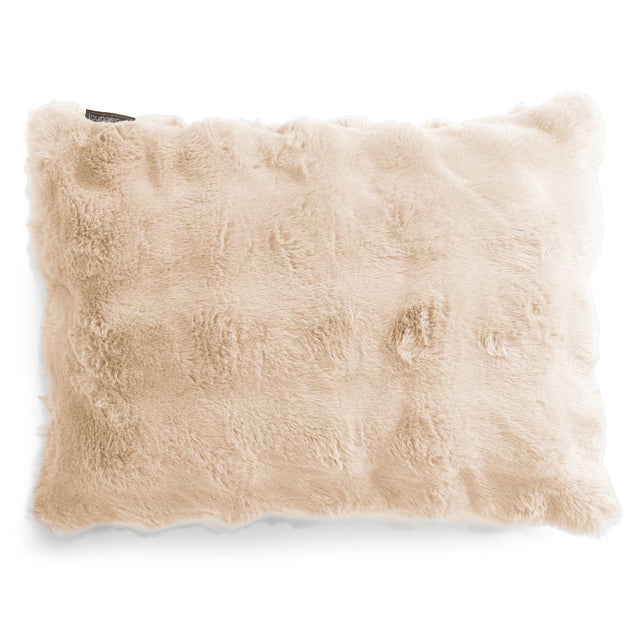 Fundas de Cojín Rectangular 35 x 50cm - Piel Sintética de Burbuja Crema 01