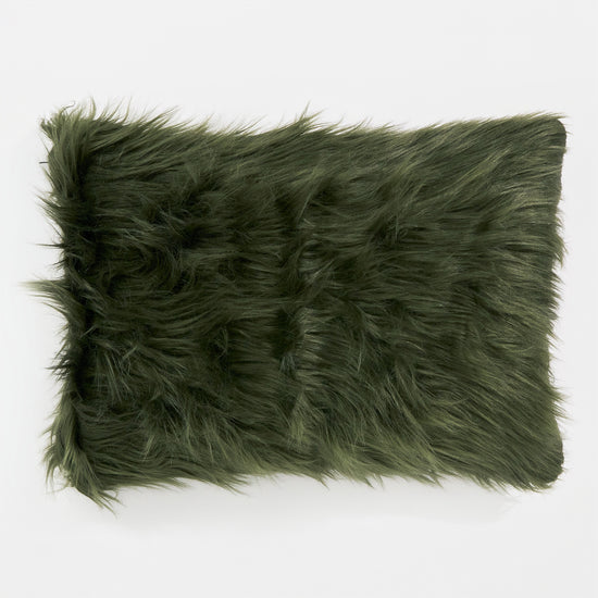 Fundas de Cojín Rectangular 35 x 50cm - Piel Sintética Mongola Verde salvia 01