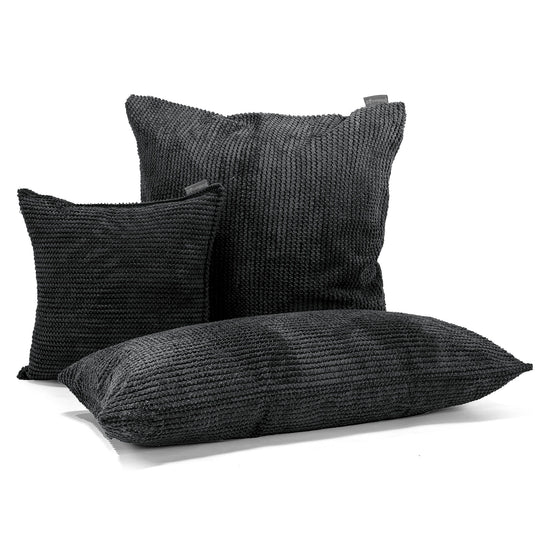 Fundas de Cojín Rectangular Gigante 40 x 70cm - Pompón Negro 03