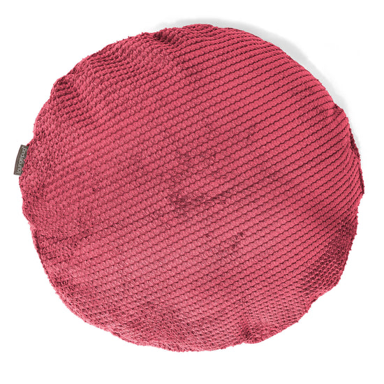 Fundas de Cojín Redondo 50cm - Pompón Rojo pastel 01