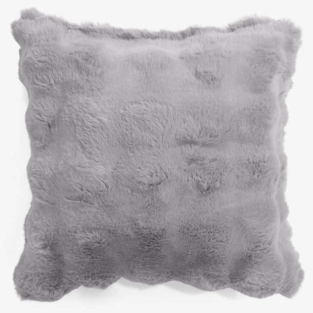 Fundas de Cojín 47 x 47cm - Piel Sintética de Burbuja Gris 01