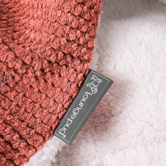 Manta de Sherpa - Pompón Naranja Calabaza 04