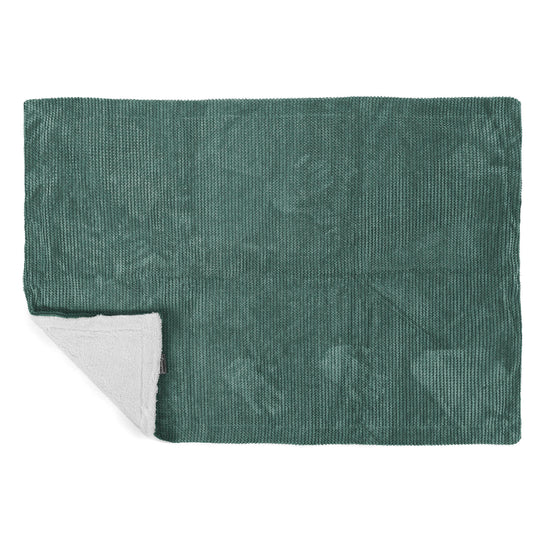 Manta de Sherpa - Pompón Verde Musgo 03