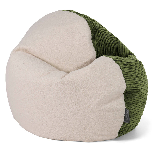 Puf Flexiforma para Adulto - Boucle & Pana Clásica Bosque Verde 01
