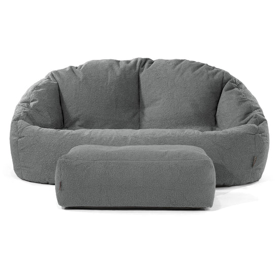 Puf Grande Bubble - Boucle Gris 02