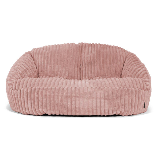 Puf Grande Bubble - Pana de Felpa Ultra Rosa Empolvado 01