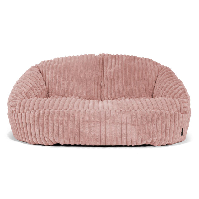 Puf Grande Bubble - Pana de Felpa Ultra Rosa Empolvado 01