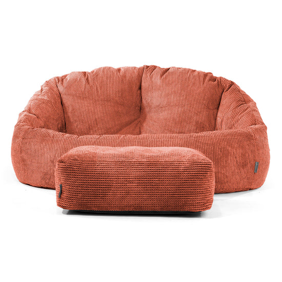 Puf Grande Bubble - Pompón Naranja Calabaza 02
