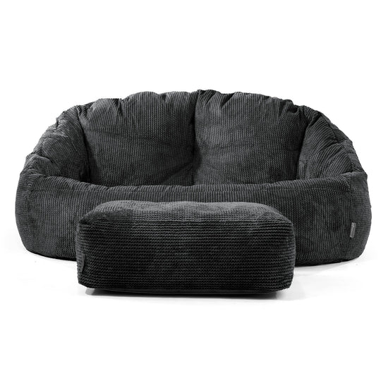 Puf Grande Bubble - Pompón Negro 02