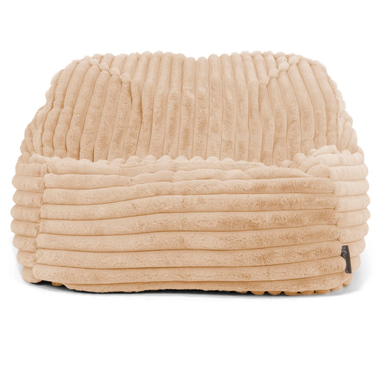 Puf Silla Encorvada - Pana de Felpa Ultra Durazno 02