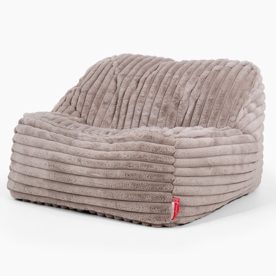 Puf Silla Encorvada - Pana de Felpa Ultra Visón 01